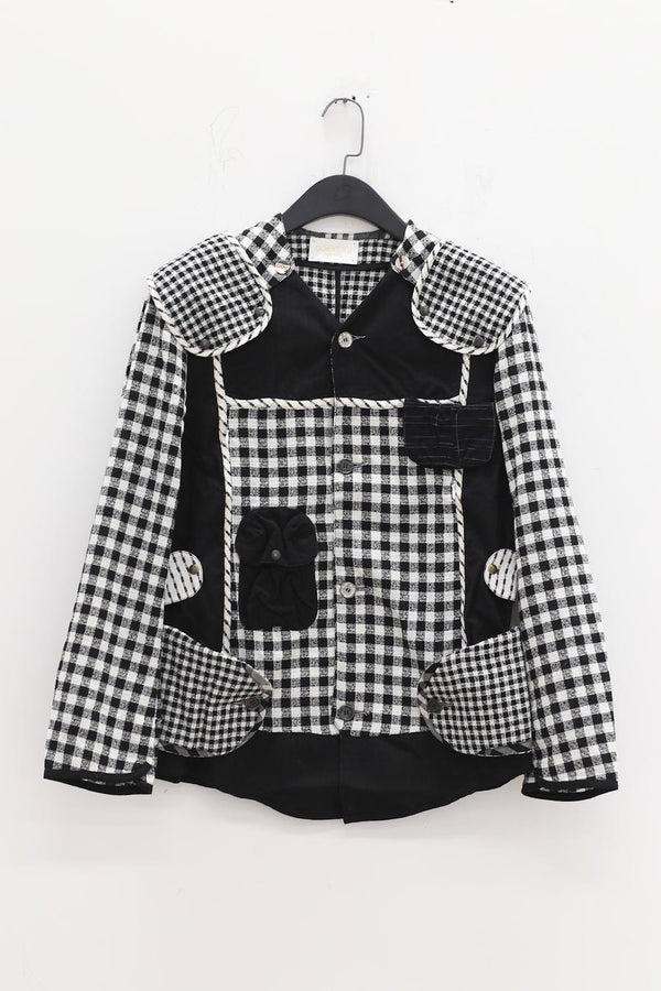 communs black and white plaid jacket SS22-V110